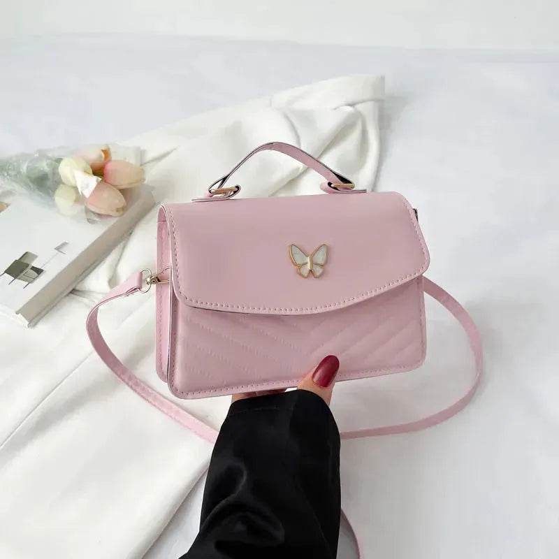 Ladies Leather Square Shaped Flap Quilted Crossbody bag for women - www.Shopthatapp.com #