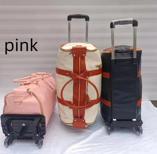 Large Capacity Trolley Travel Bag, Portable Folding Fitness Bag - www.Shopthatapp.com