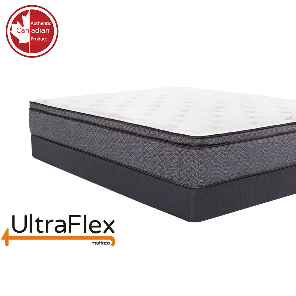 UltraFlex REVIVE- Hybrid 12” Breathable Pillowtop, Spinal Support HDcoils, Luxury Comfort Hypoallergic Foam Encasement, Pressure Relieving Coils, Eco-Friendly Mattress (Made in Canada) - www.Shopthatapp.com