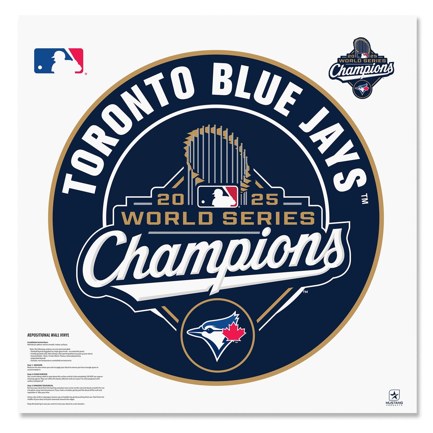 Toronto Blue Jays World Series Champions | Wall Decal - Stripe - www.Shopthatapp.com