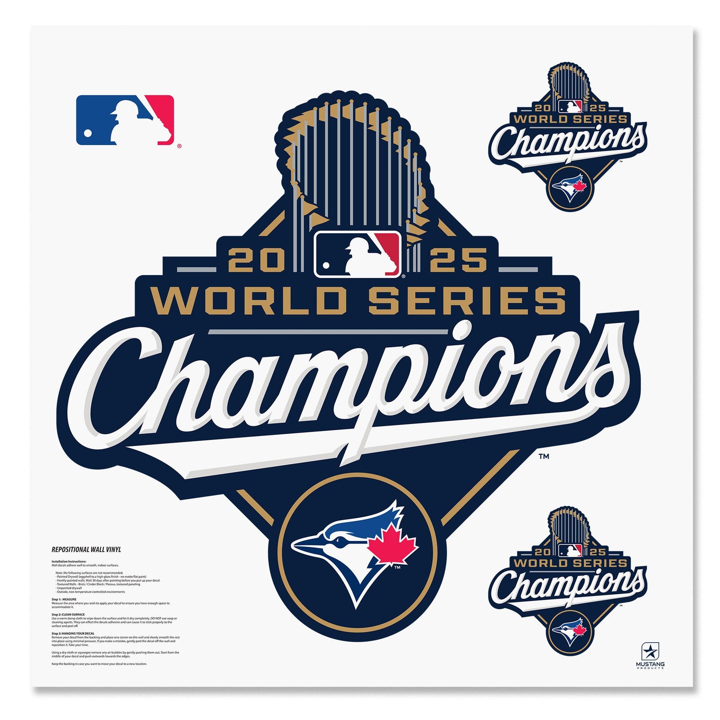Toronto Blue Jays World Series Champions | Wall Decal - Team Logo - www.Shopthatapp.com