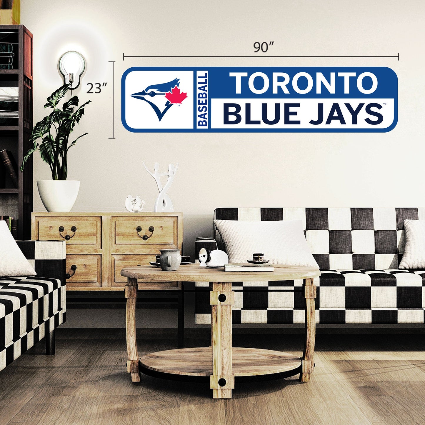 Toronto Blue Jays 90x23 Team Repositional Wall Decal Design 56 - www.Shopthatapp.com