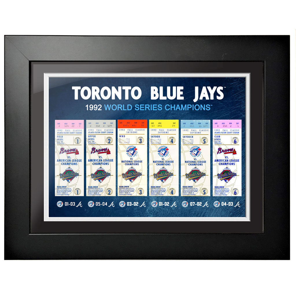 Toronto Blue Jays Ticket to History 12x16 Frame 1992 - www.Shopthatapp.com