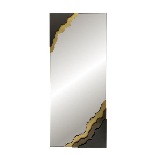 Contour Reflections: Dual-Tone Metal Frame Floor and Wall Mirror - www.Shopthatapp.com
