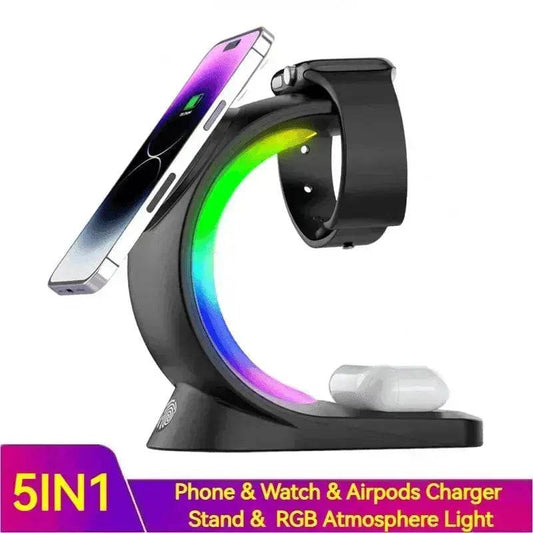 Magnetic Wireless Charger for Phone, AirPods, Watch - www.Shopthatapp.com