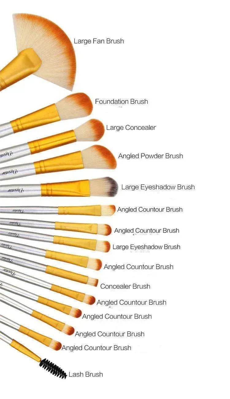 Makeup Brush Full Set Of Soft Hair Quality Foundation Fiber Wool Brushes - www.Shopthatapp.com