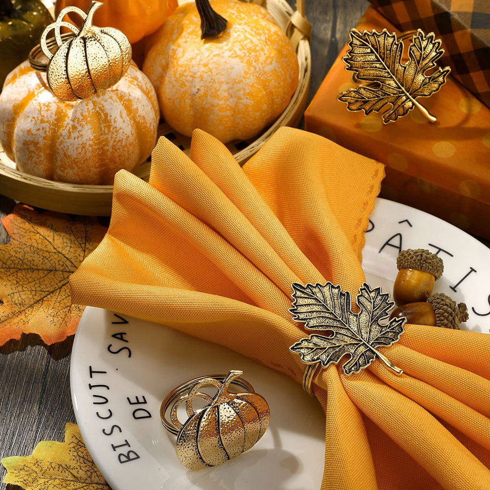 Maple Leaf Retro Napkin Ring Set-Cutlery and dinnerware-www.Shopthatapp.com-KitchenJoint