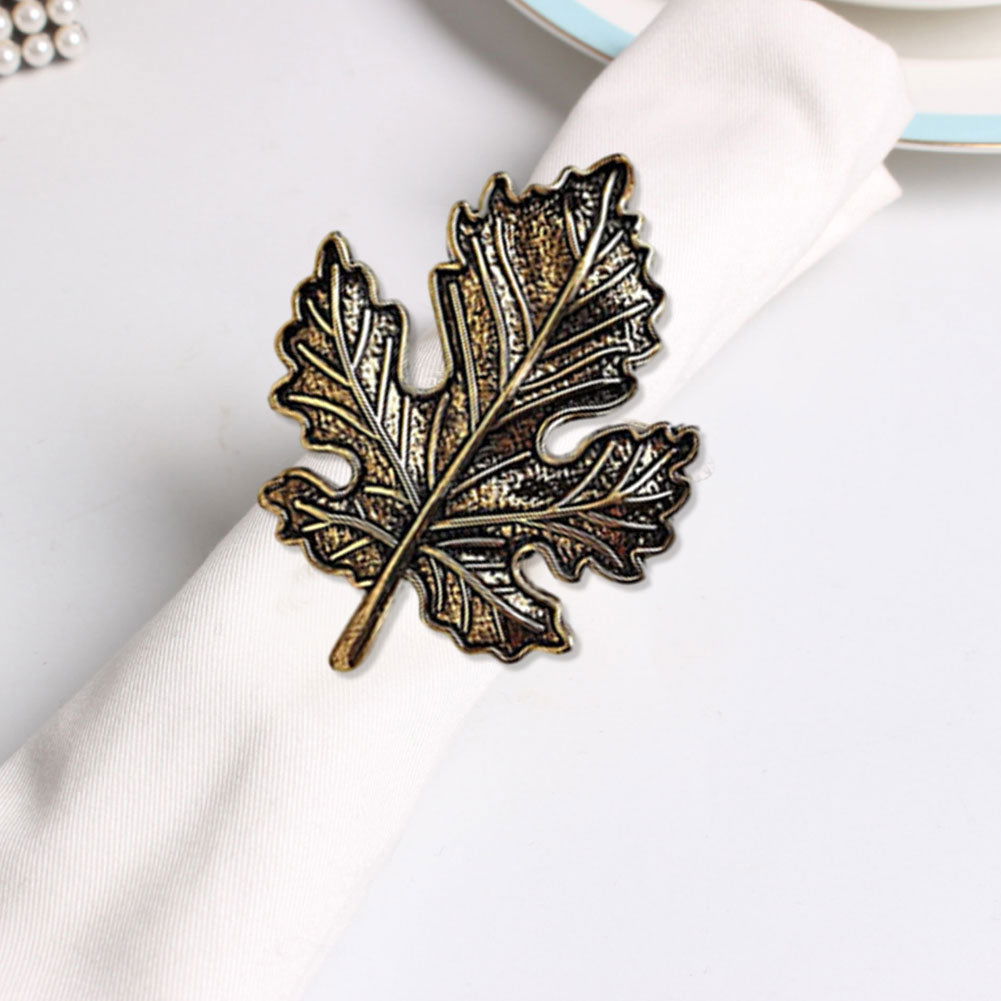 Maple Leaf Retro Napkin Ring Set-Cutlery and dinnerware-www.Shopthatapp.com-KitchenJoint