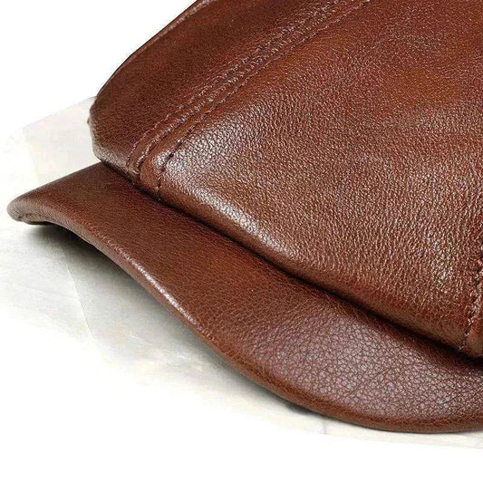 Men's Dome Top Layer Cowhide Octagonal Hat - www.Shopthatapp.com #