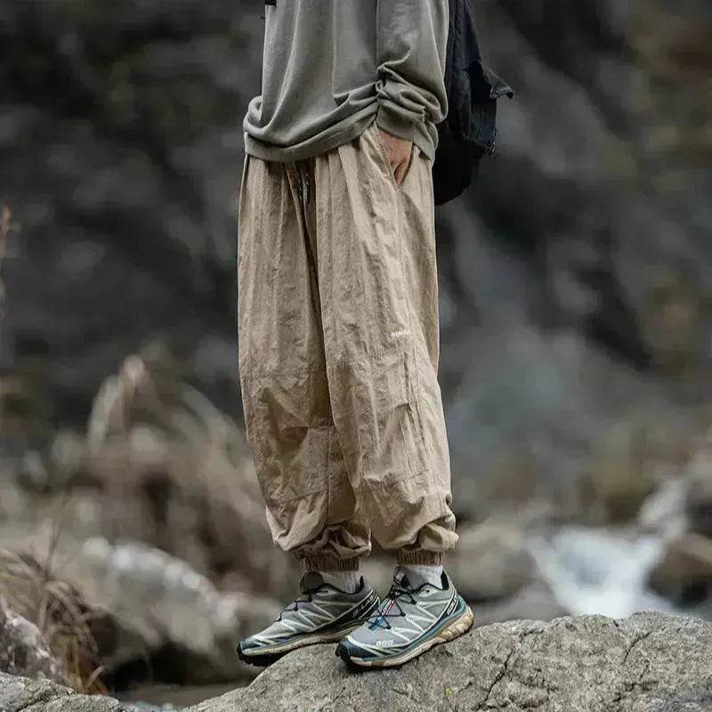 Men's Fashion Ankle-tied Loose Waterproof Workwear Pants - www.Shopthatapp.com #