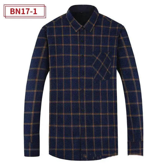 Men's Fashion Leisure Warm Plaid Shirt Coat - www.Shopthatapp.com #