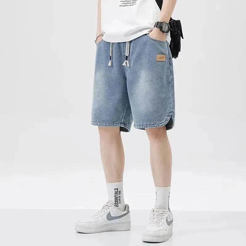 Men's Loose Casual Starry Sky Pattern Denim Shorts - www.Shopthatapp.com #