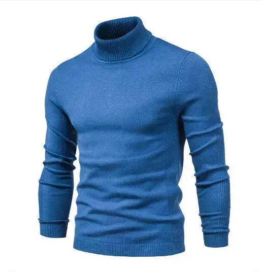Men's Plain Slim Pullover Polo Sweatshirt Turtleneck Sweater Winter Casual Tops Men - www.Shopthatapp.com #