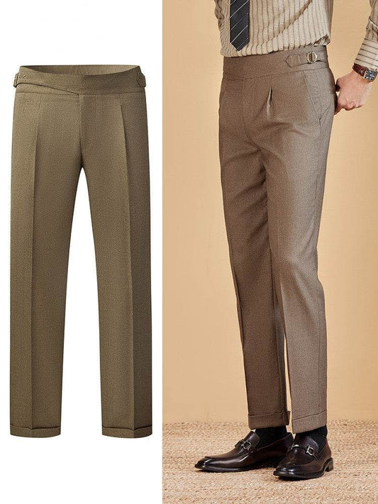 Men's Professional Business Office High-waisted Chinos Trousers for work - www.Shopthatapp.com #