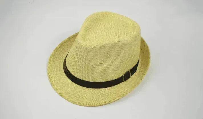 Men's casual straw hats for summer trips: trendy sunshade! - www.Shopthatapp.com #