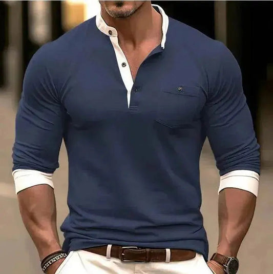 Men's Long Sleeved Round Neck T-shirt - www.Shopthatapp.com