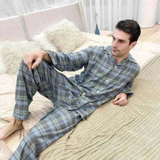 Men's Warm Cloth Flannel Pajama Suit - www.Shopthatapp.com