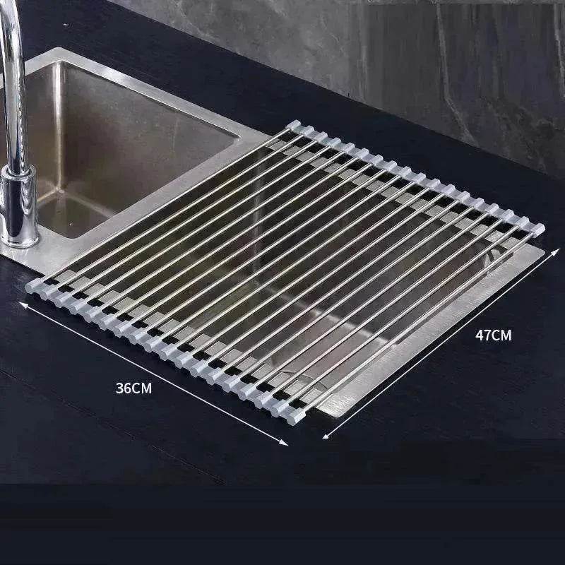 Multifunctional Household Pot Mat Kitchen Cookware Storage Drainage Rack - www.Shopthatapp.com