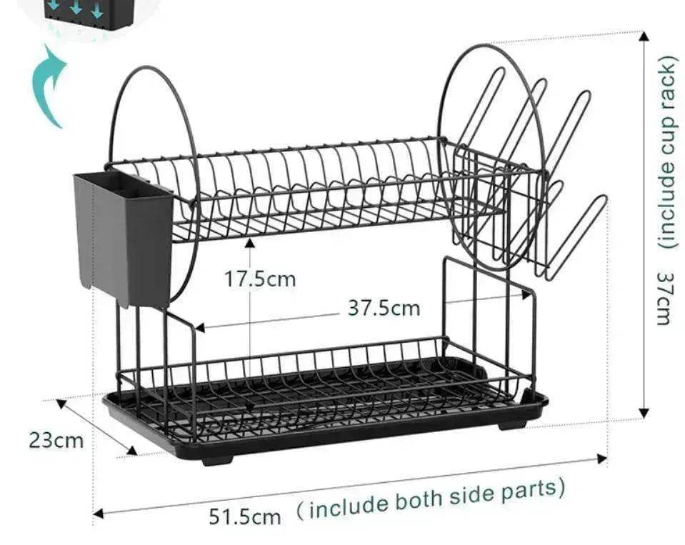 Narrow Simple Style Bowl And Dishes Drying And Draining Storage Rack - www.Shopthatapp.com