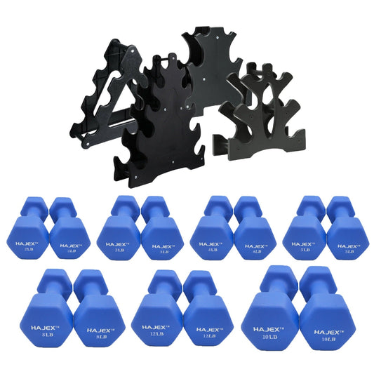 Neoprene Dumbbells Pairs & Sets With Rack - www.Shopthatapp.com #