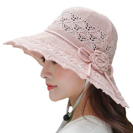 New Summer Outdoor Sunshade UV Protection Wide Brim Crotchet Sun Hat with neck flap for women - www.Shopthatapp.com #