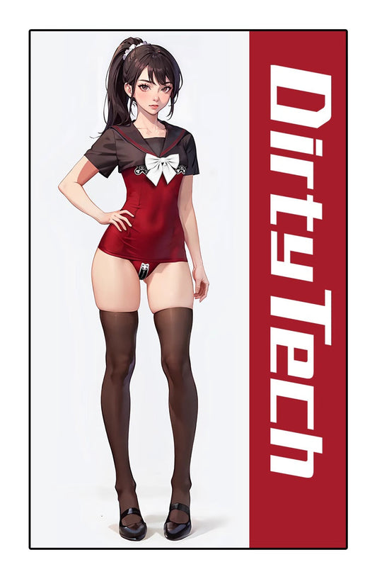 Japanese Anime Sailor Style Two-Piece Uniform Swimsuit Set with Bandage Design - www.Shopthatapp.com