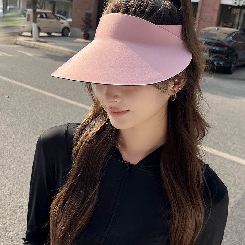 Seamless Integrated Air Top UV Protection Hat Women Summer Sun Visor Hat