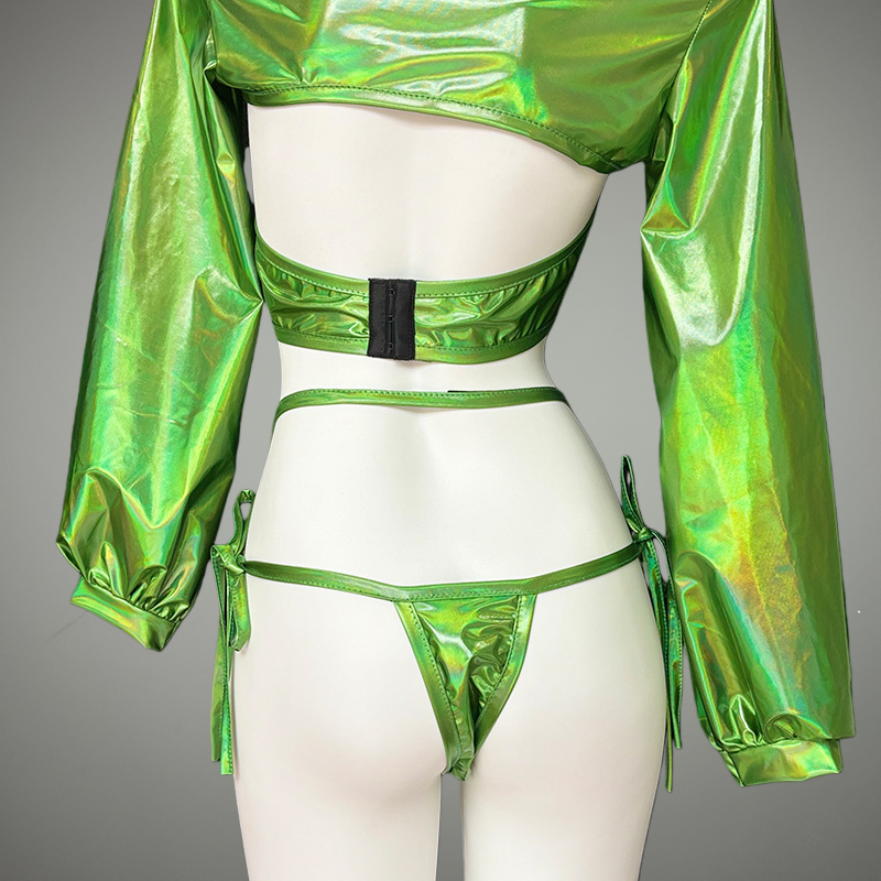 Anime Bunny Girl Style Neo Chrome Spandex Swimwear Sexy Bikini Cosplay Lingerie - www.Shopthatapp.com