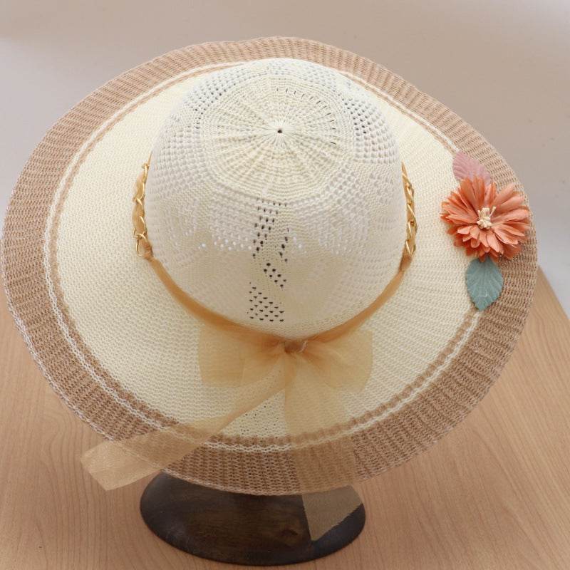 New Summer Outdoor Sunshade UV Protection Wide Brim Crotchet Sun Hat with neck flap for women - www.Shopthatapp.com