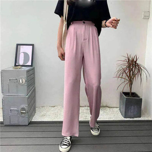 Oversized Women's Drape Suit Pants Loose Straight Leg - www.Shopthatapp.com