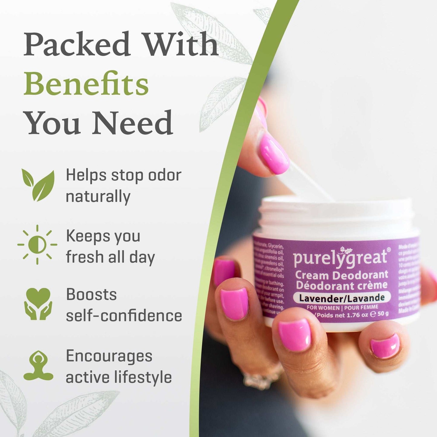 Lavender Cream Deodorant for Women - www.Shopthatapp.com