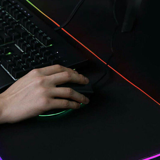 80 x 30CM RGB LED Lighting Gaming Mouse Pad for PC Laptop - www.Shopthatapp.com