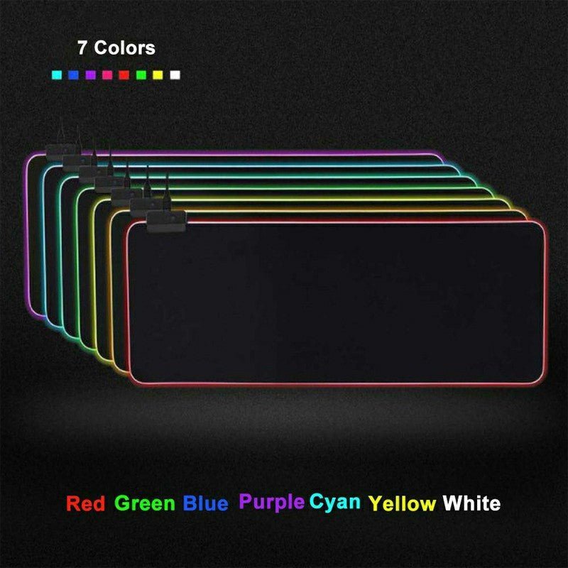 80 x 30CM RGB LED Lighting Gaming Mouse Pad for PC Laptop - www.Shopthatapp.com