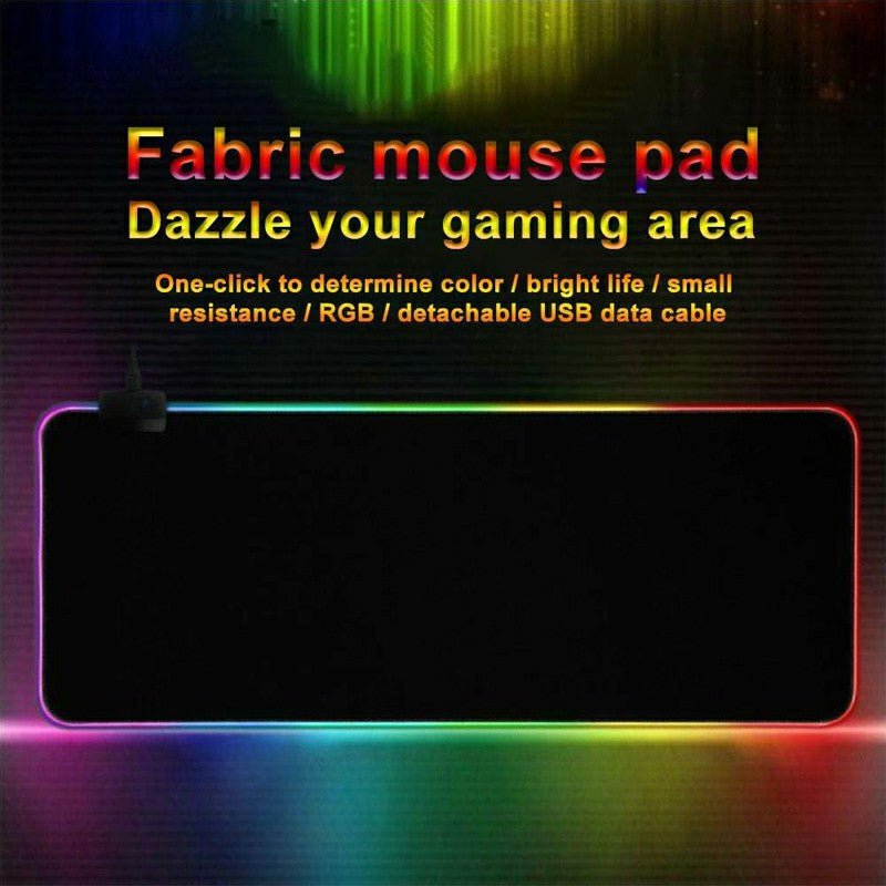 80 x 30CM RGB LED Lighting Gaming Mouse Pad for PC Laptop - www.Shopthatapp.com