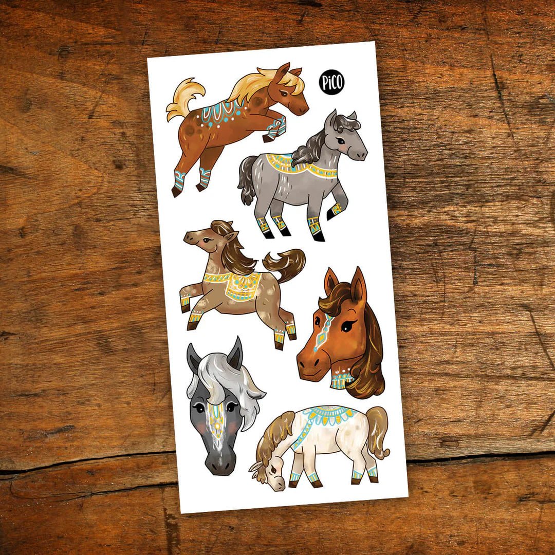 Pico tattoo Les chevaux sauvages - www.Shopthatapp.com #