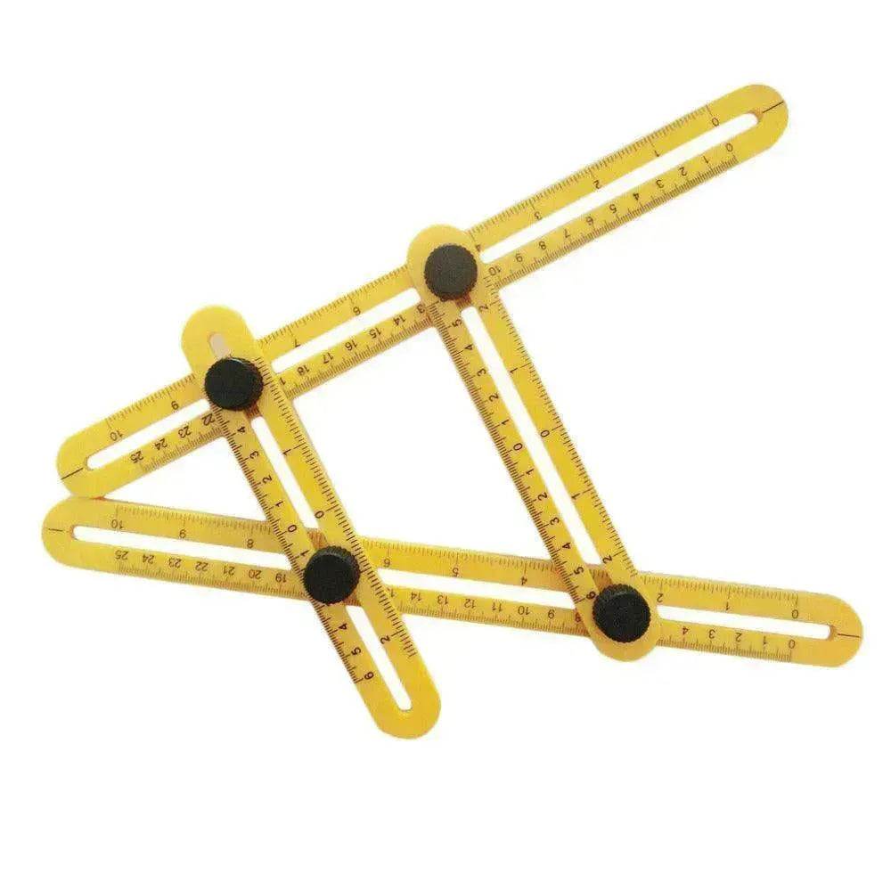 Practical Four Folding Plastic Ruler Metric Scale Multifunctional Measuring Angle Ruler - www.Shopthatapp.com #