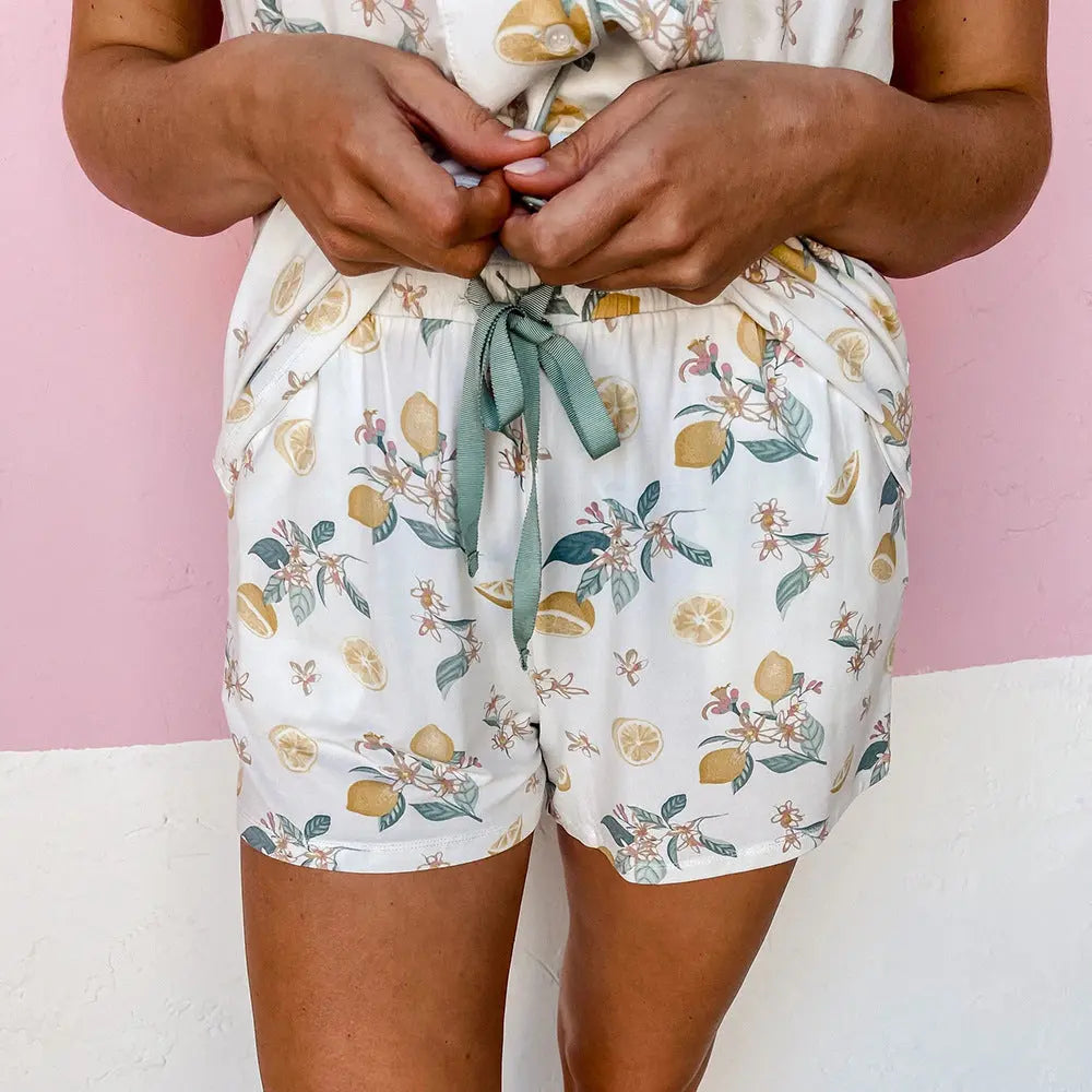 Printed Cardigan Short Sleeve Single-breasted Casual Suit Home Pajamas For Women