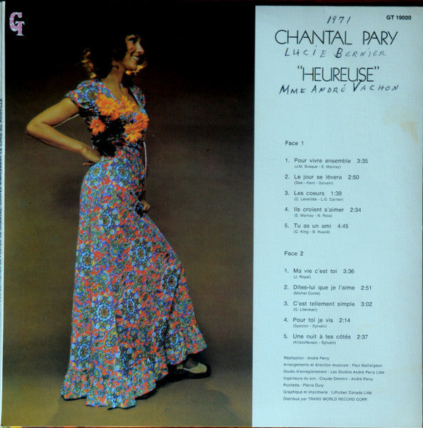 Chantal Pary / Heureuse - LP Used - www.Shopthatapp.com