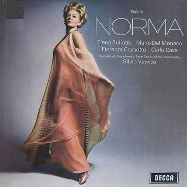 Bellini, Elena Suliotis, Mario Del Monaco, Fiorenza Cossotto, Carlo Cava, Orchestra Of L'Accademia Di Santa Cecilia, Rome Conducted By Silvio Varviso / Norma - LP (used) - www.Shopthatapp.com