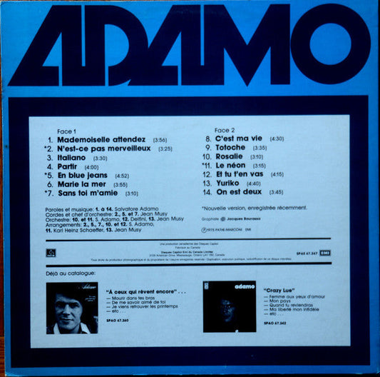 Adamo / Mademoiselle Attendez - LP USED