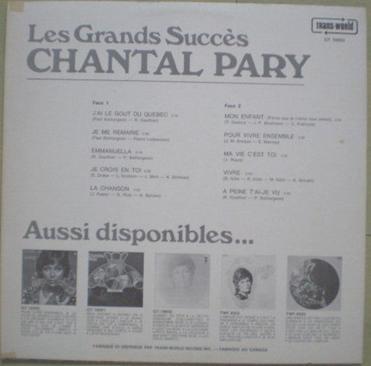 Chantal Pary / Les Grands Succès - LP USED - www.Shopthatapp.com