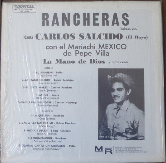 Carlos Salcido Con El Mariachi Mexico De Pepe Villa / Rancheras Boleros Etc. - LP (Used) - www.Shopthatapp.com