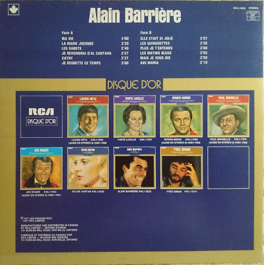 Alain Barrière / Disque D'Or - LP USED - www.Shopthatapp.com