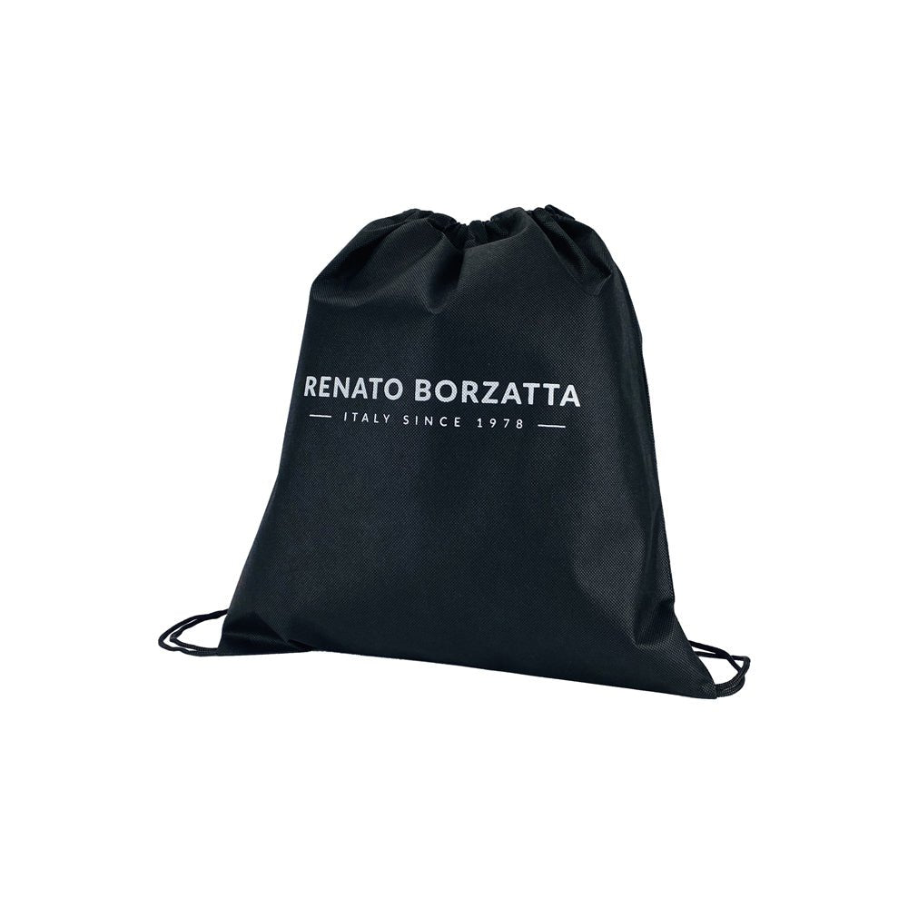 RB2001A | Zaino Porta Netbook/Tablet en Nylon/Vera Pelle, avec leggera grana. Chiusura con lampo e spallacci regolabili - Colore Nero - Dimensions: cm 27 x 38 x 14. Confezione: Sacchetto Tessuto non Tessuto