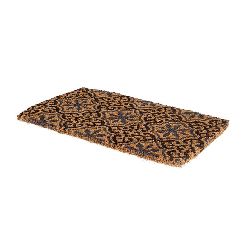 Doormat 100% Coir Tiles With Rosettes - www.Shopthatapp.com