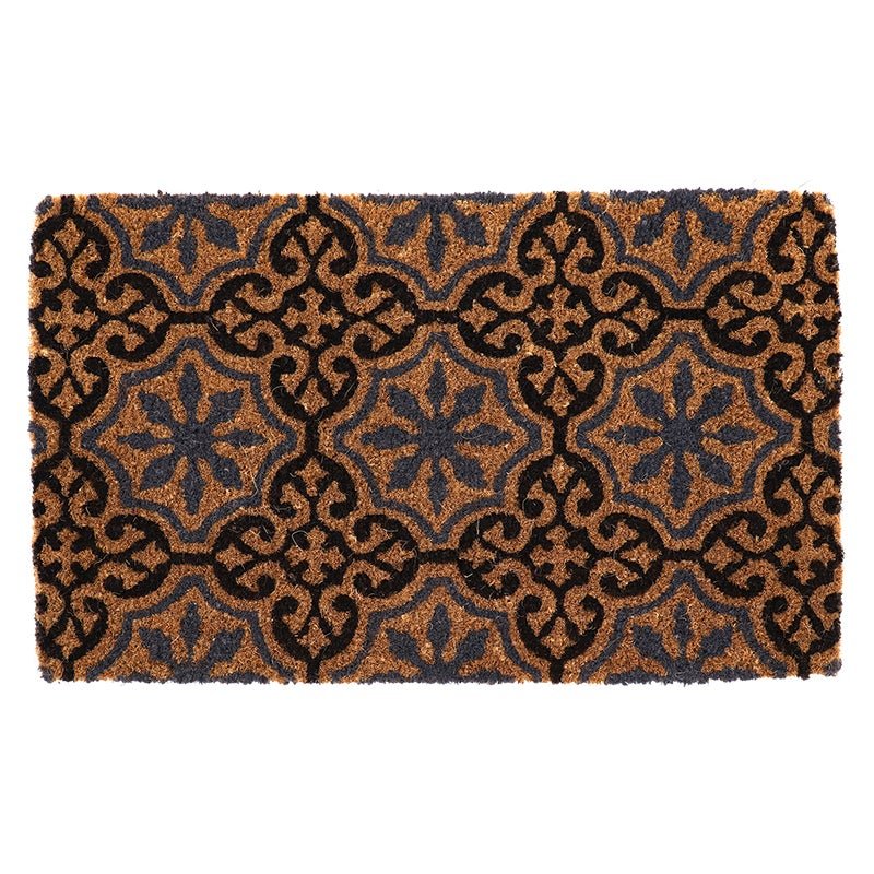 Doormat 100% Coir Tiles With Rosettes - www.Shopthatapp.com