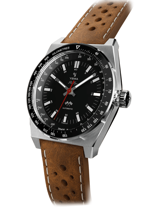 YEMA Urban Sport Rallygraf 39mm Brown Leather | YRAL23-AU34S - www.Shopthatapp.com