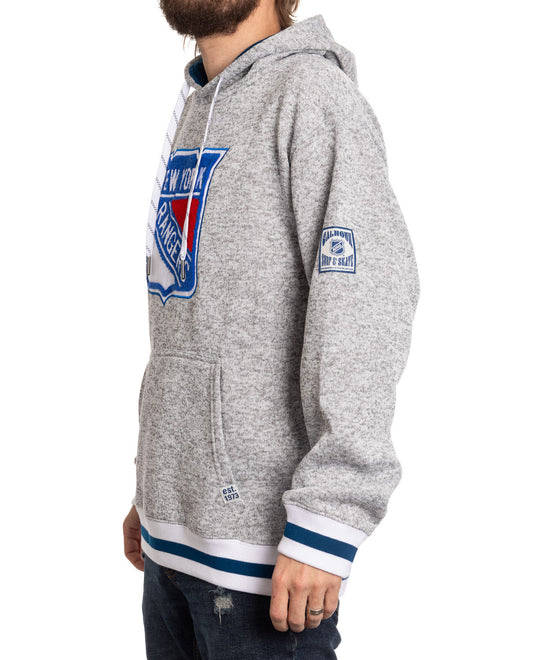 New York Rangers "Muskoka Style" Premium Chenille Woven Logo Hoodie - www.Shopthatapp.com
