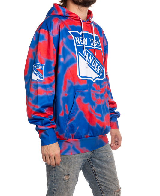 New York Rangers NHL Tie Dye Sublimation Pullover Hoodie - www.Shopthatapp.com