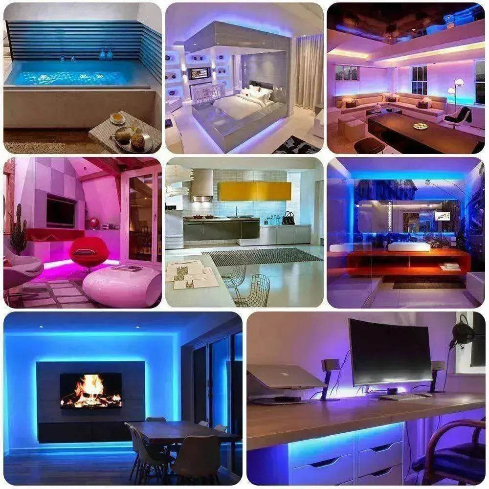 Remote Color Changing Led Strip Lights 5050 RGB Bluetooth Room Light - www.Shopthatapp.com